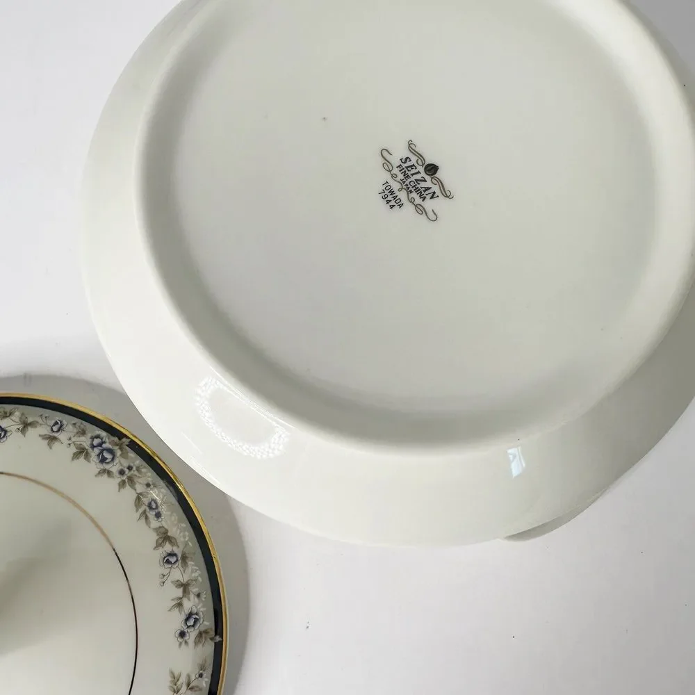 Seizan‎ Fine China Japan Sansui 7953 Covered Casserole Dish Handles